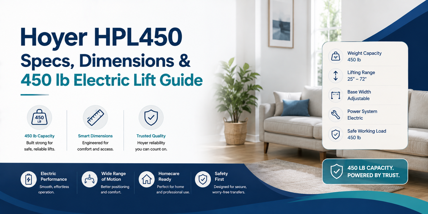Hoyer HPL450 Specs, Dimensions & 450 lb Electric Lift Guide