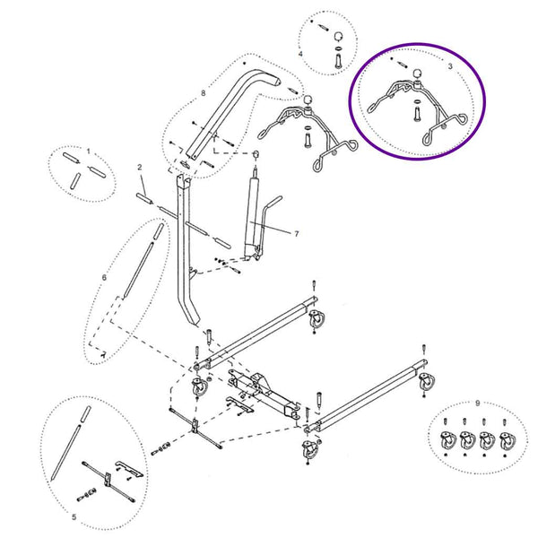 Joerns Hoyer 222-6003 Complete Cradle Kit for HML400