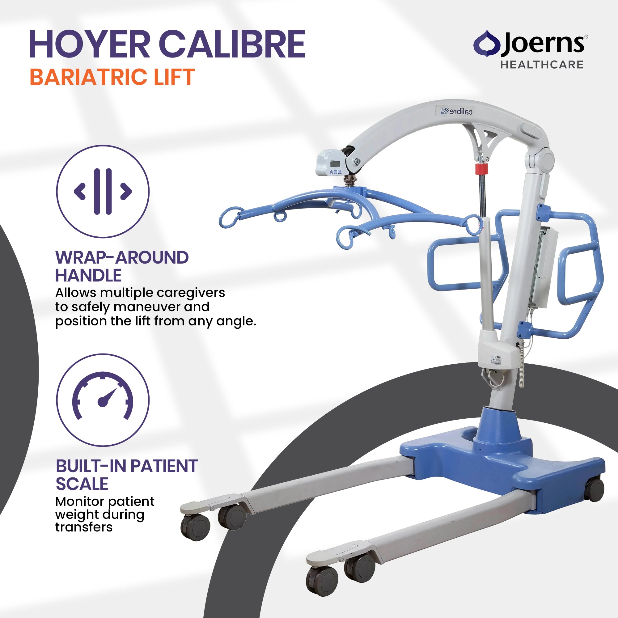 Hoyer Professional Calibre Bariatric Lift
wrap-around handle and built-in petient scale.