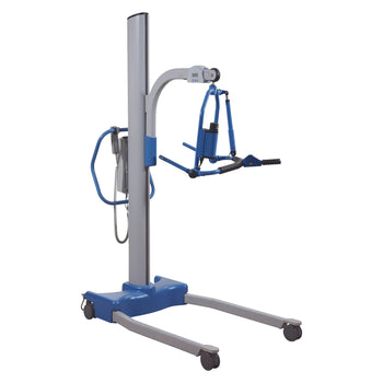 Hoyer Stature standing patient lift for rehabilitation and mobility support front image.
