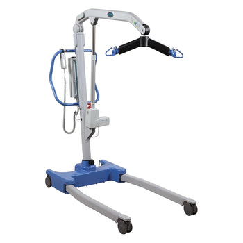 Front view of Hoyer Presence powered patient lift with ergonomic design