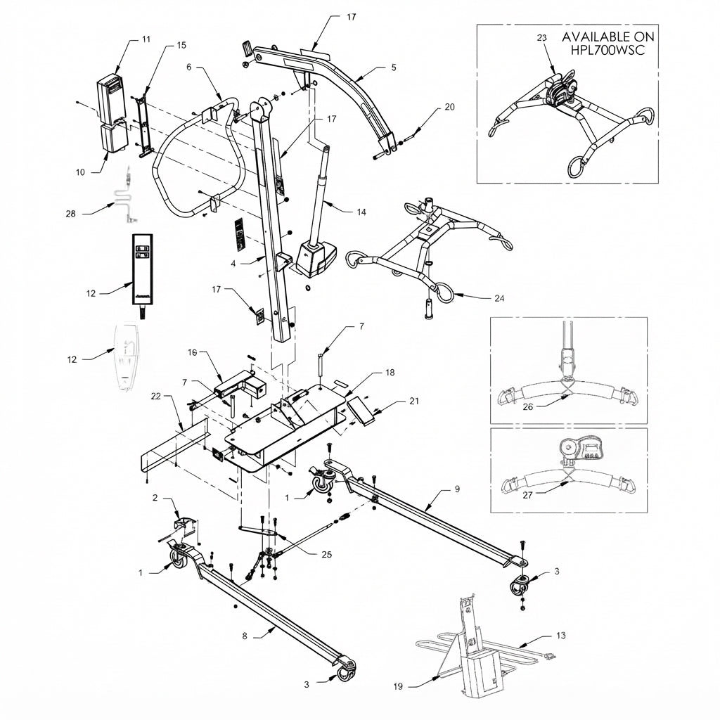 Joerns Hoyer 39001078 Front Caster for HPL700